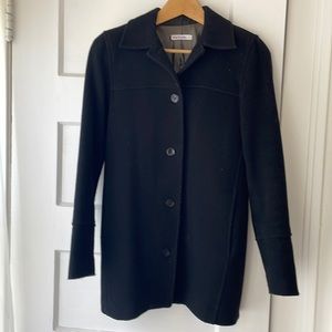 New Frontier Soft Black Wool Coat